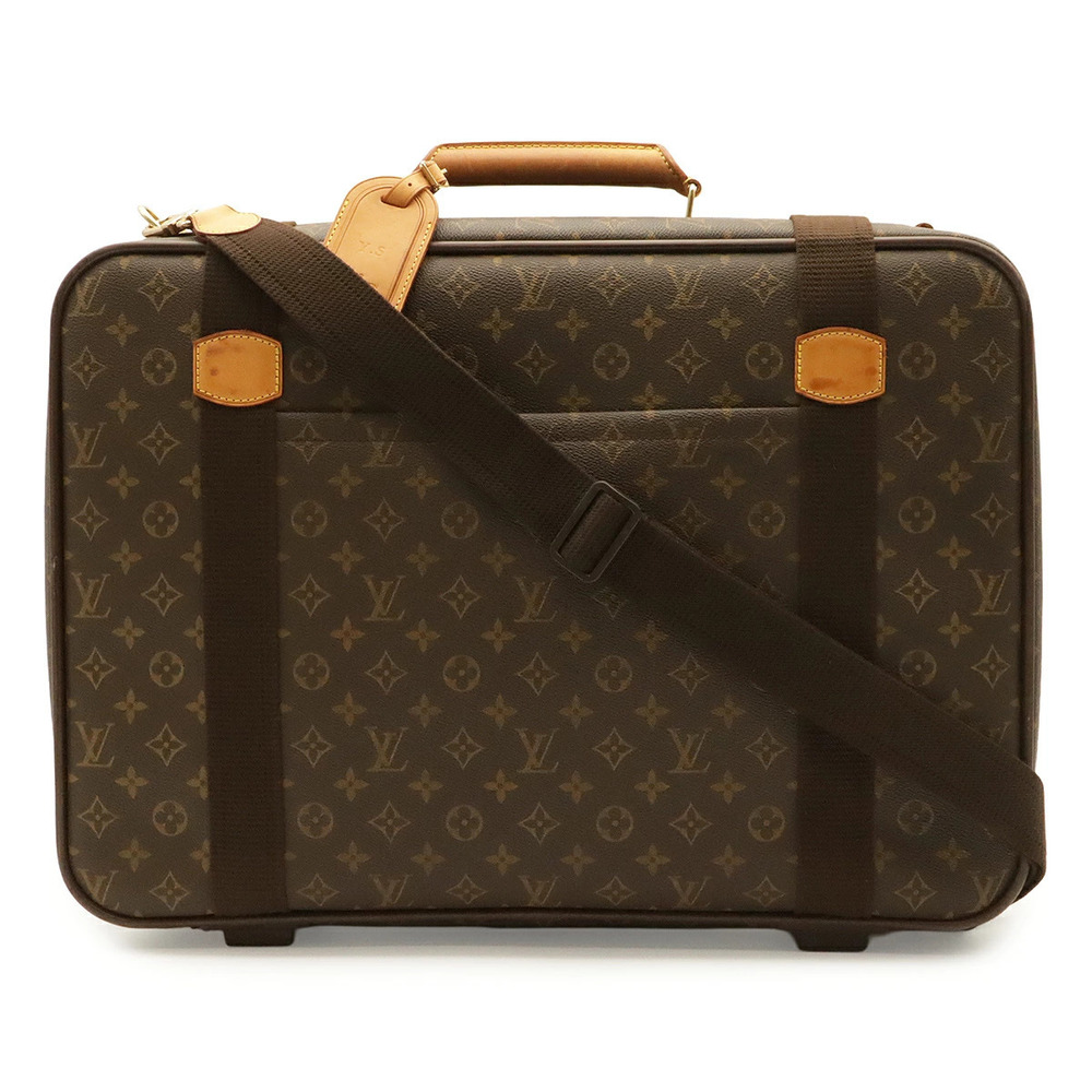 Louis Vuitton Monogram Satellite Suitcase Shoulder Bag Canvas Black Brown